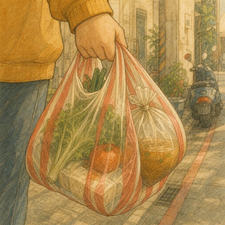 紅白塑膠袋